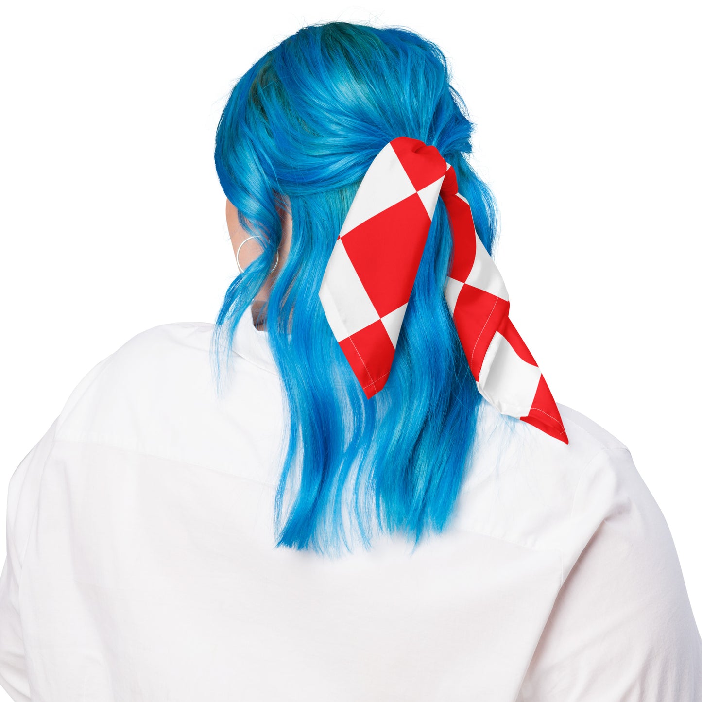 Croatian Checkered red and white bandana