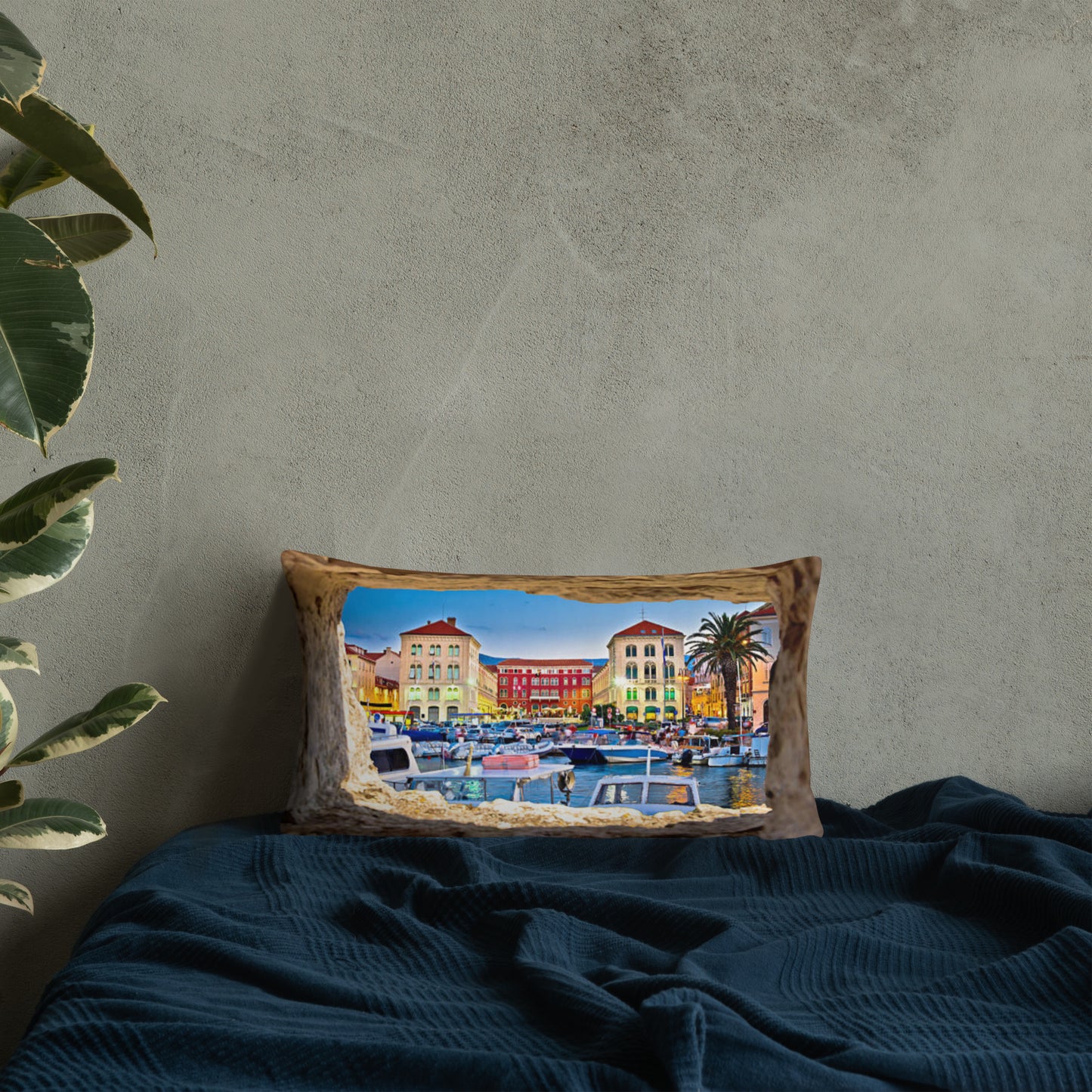 Croatian Waterfront Basic Pillow