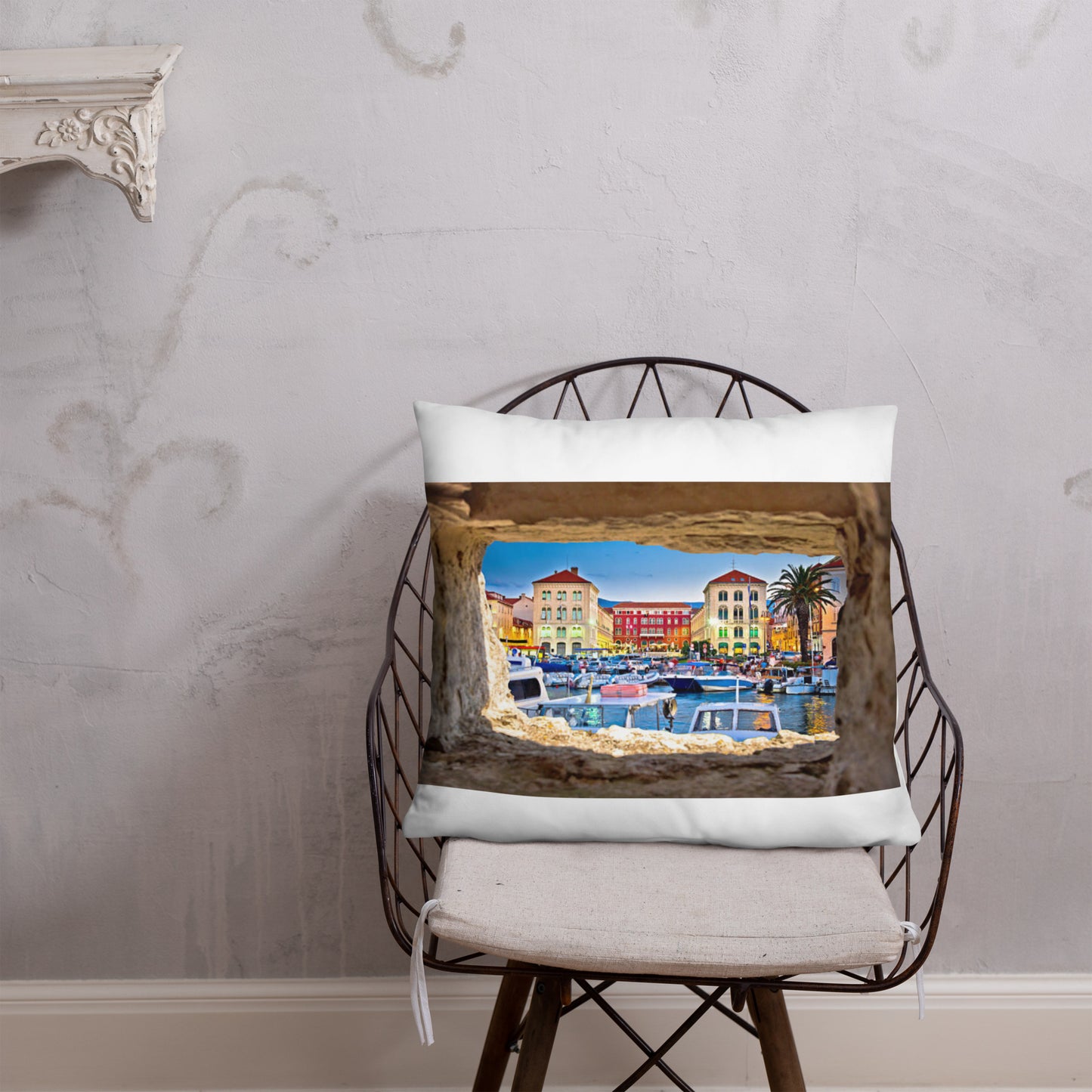 Croatian Waterfront Basic Pillow