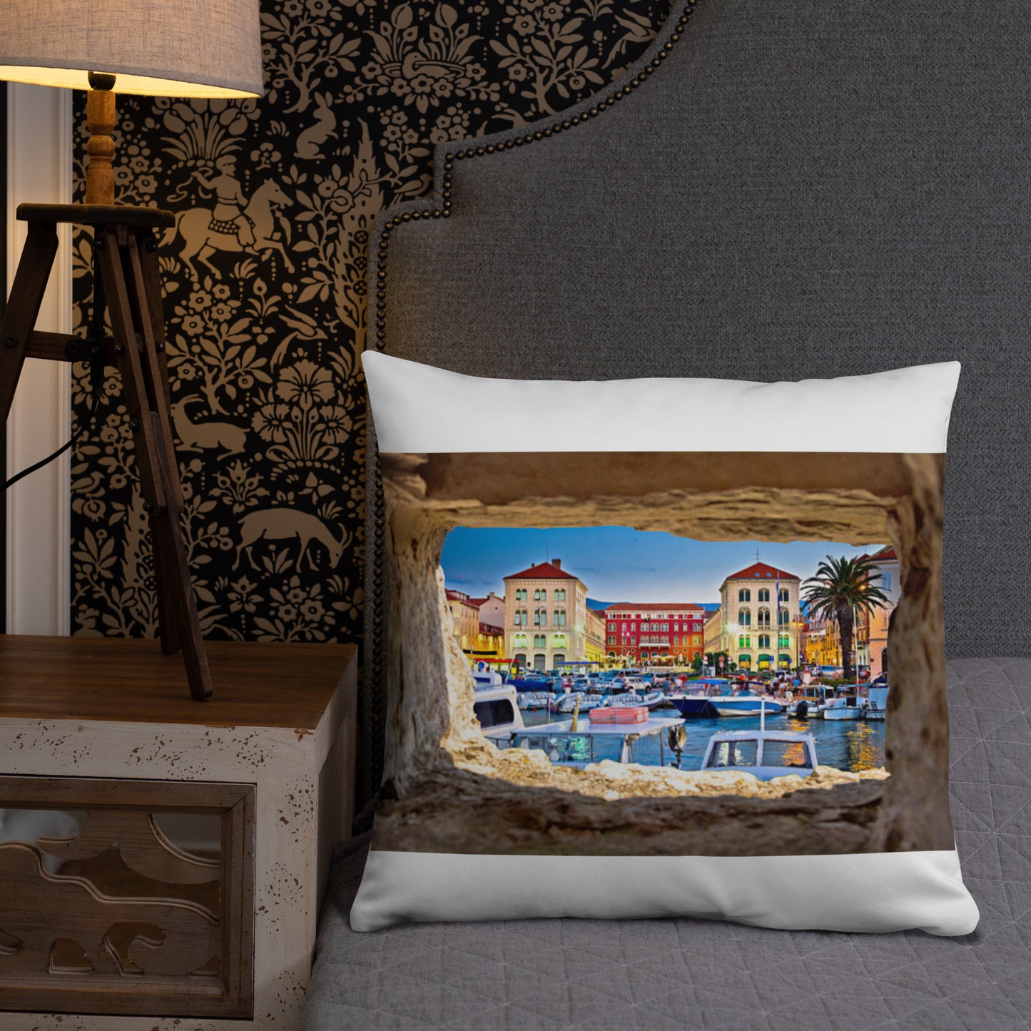 Croatian Waterfront Basic Pillow