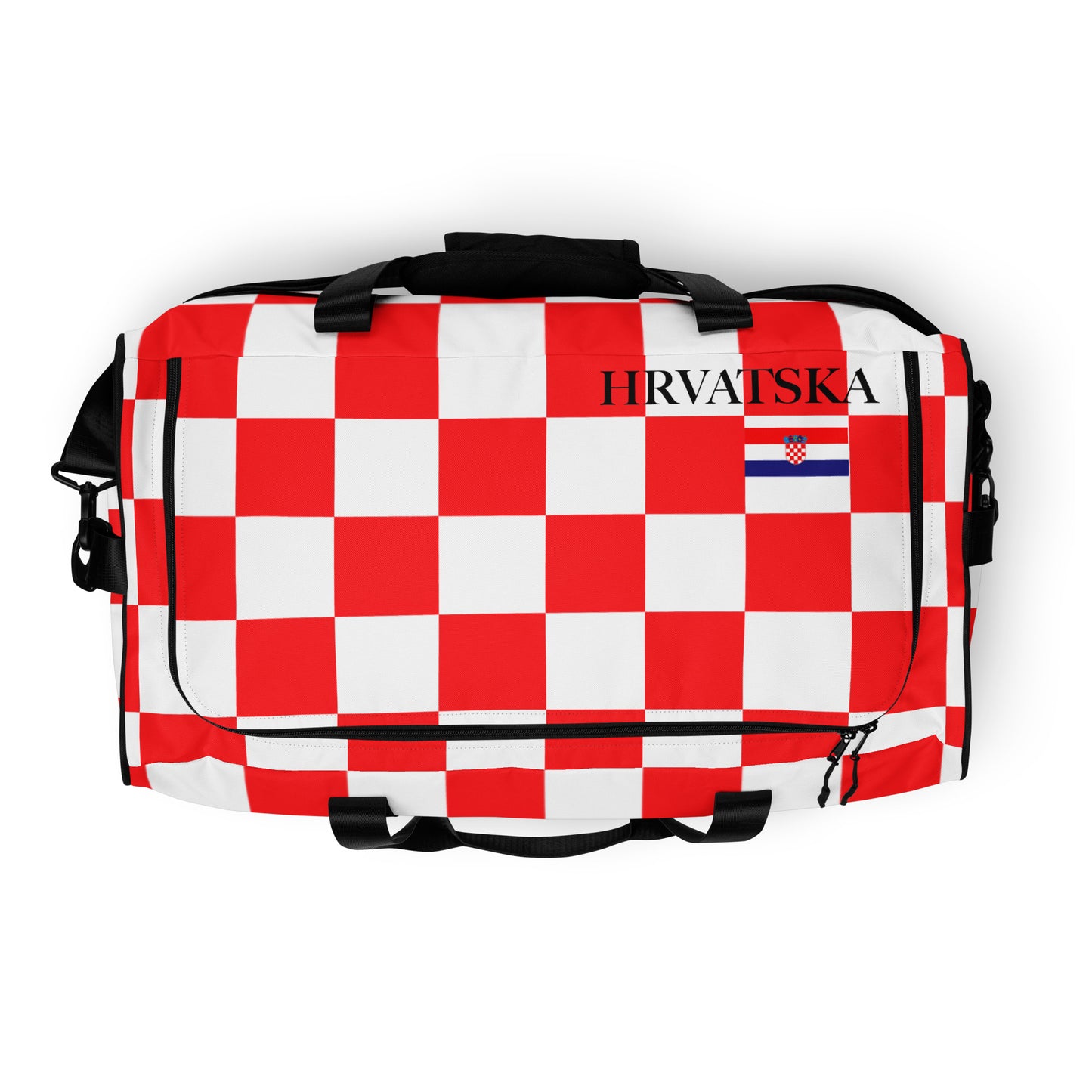 Croatian Red Checkered 'Ajmo' Duffle bag