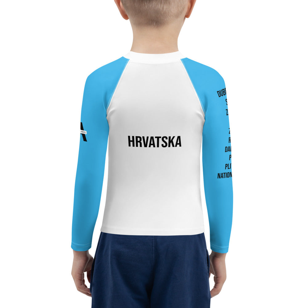 Croatian Apparel Light Blue Kids Rash Guard