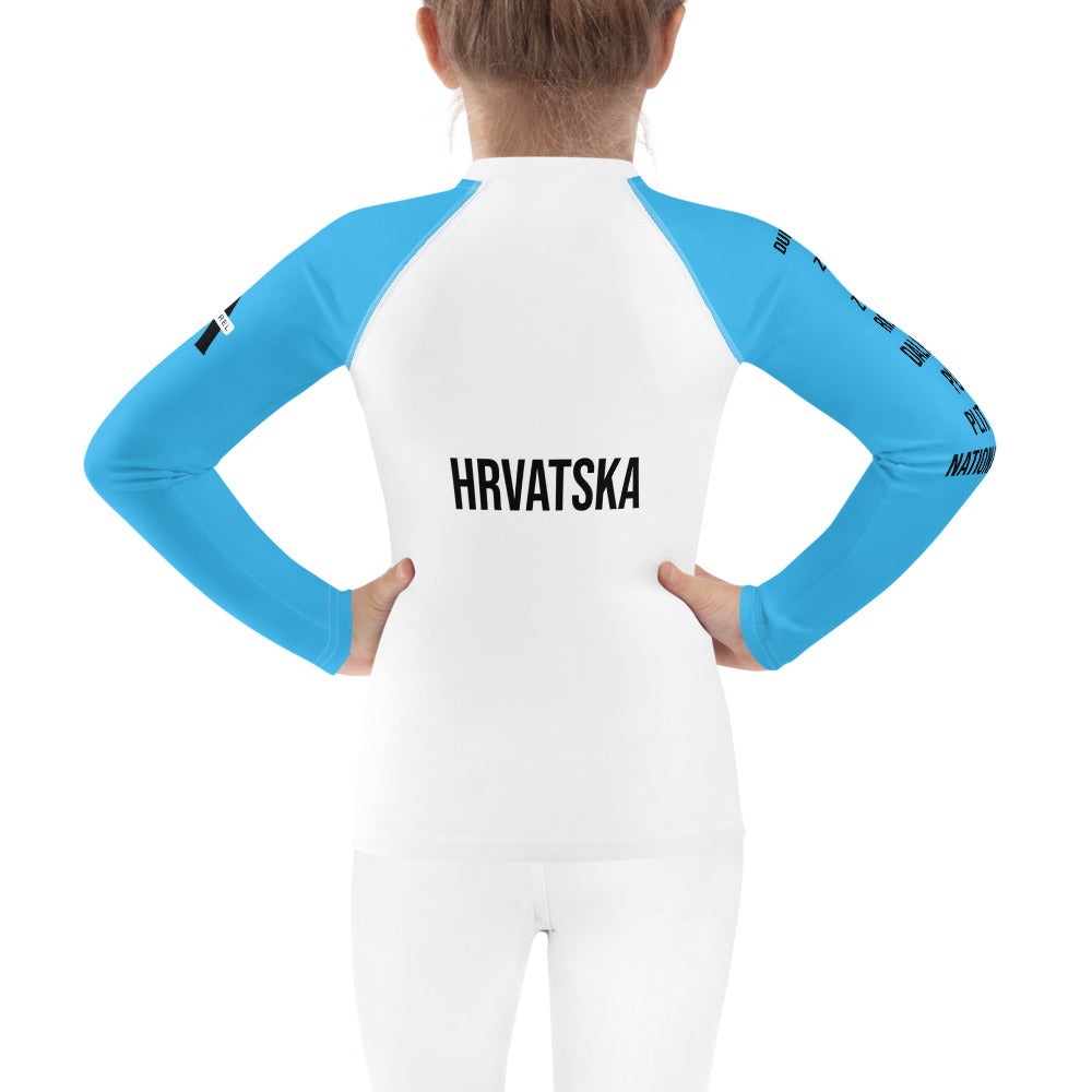 Croatian Apparel Light Blue Kids Rash Guard