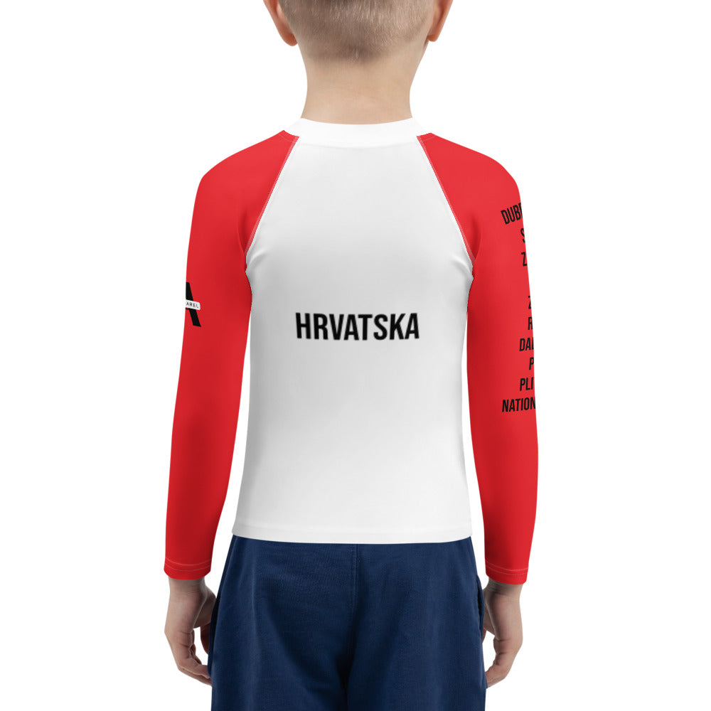 Croatian Apparel Red Kids Rash Guard