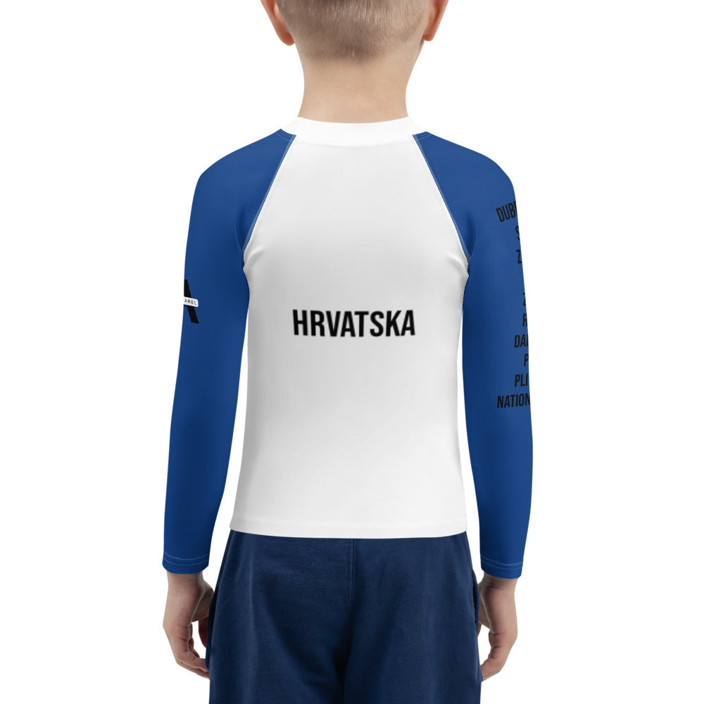 Croatian Apparel Dark Blue Kids Rash Guard