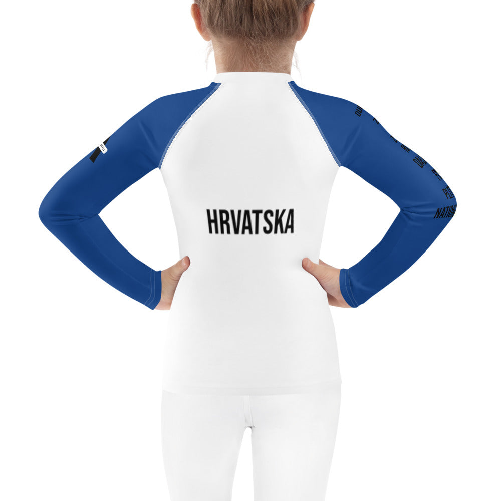 Croatian Apparel Dark Blue Kids Rash Guard