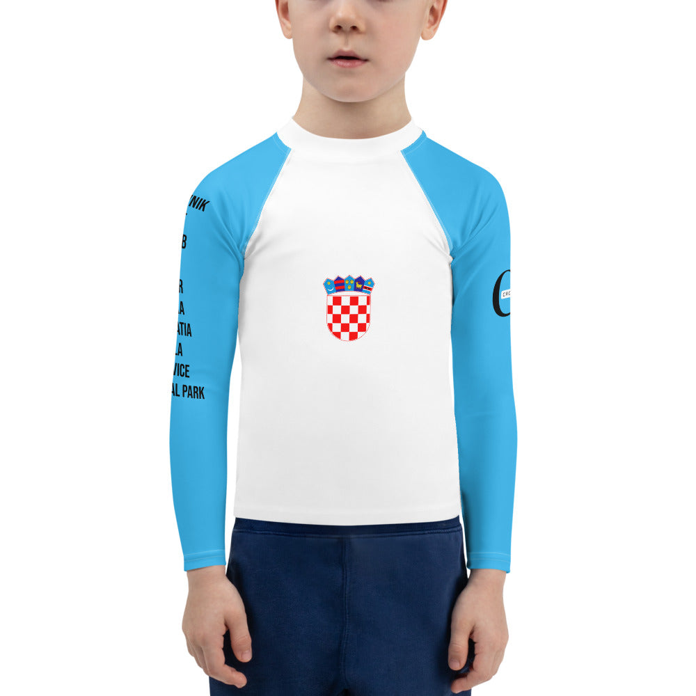 Croatian Apparel Light Blue Kids Rash Guard