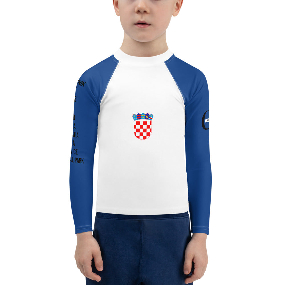 Croatian Apparel Dark Blue Kids Rash Guard