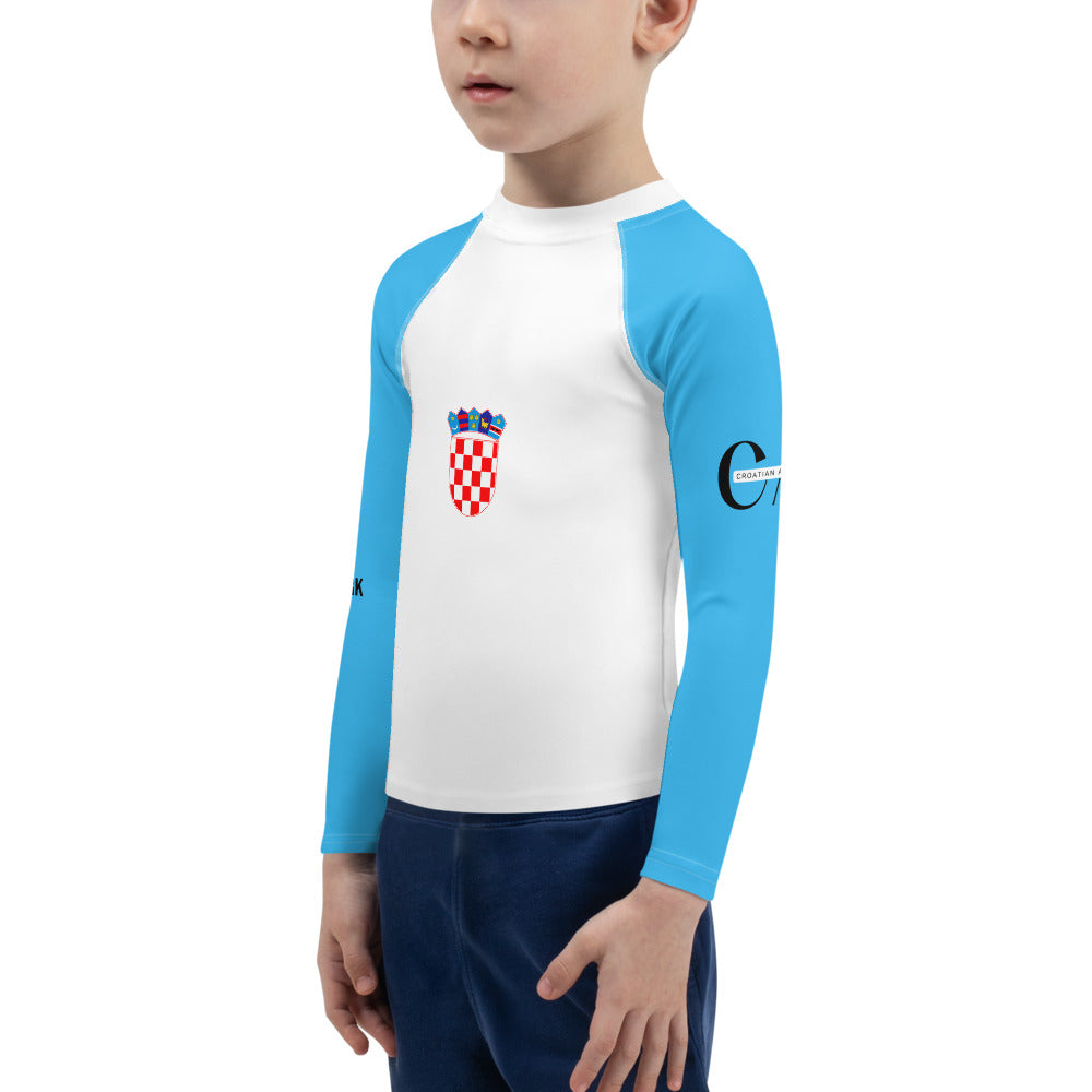 Croatian Apparel Light Blue Kids Rash Guard