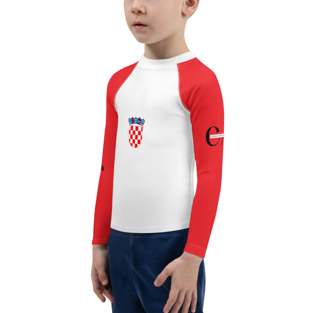 Croatian Apparel Red Kids Rash Guard