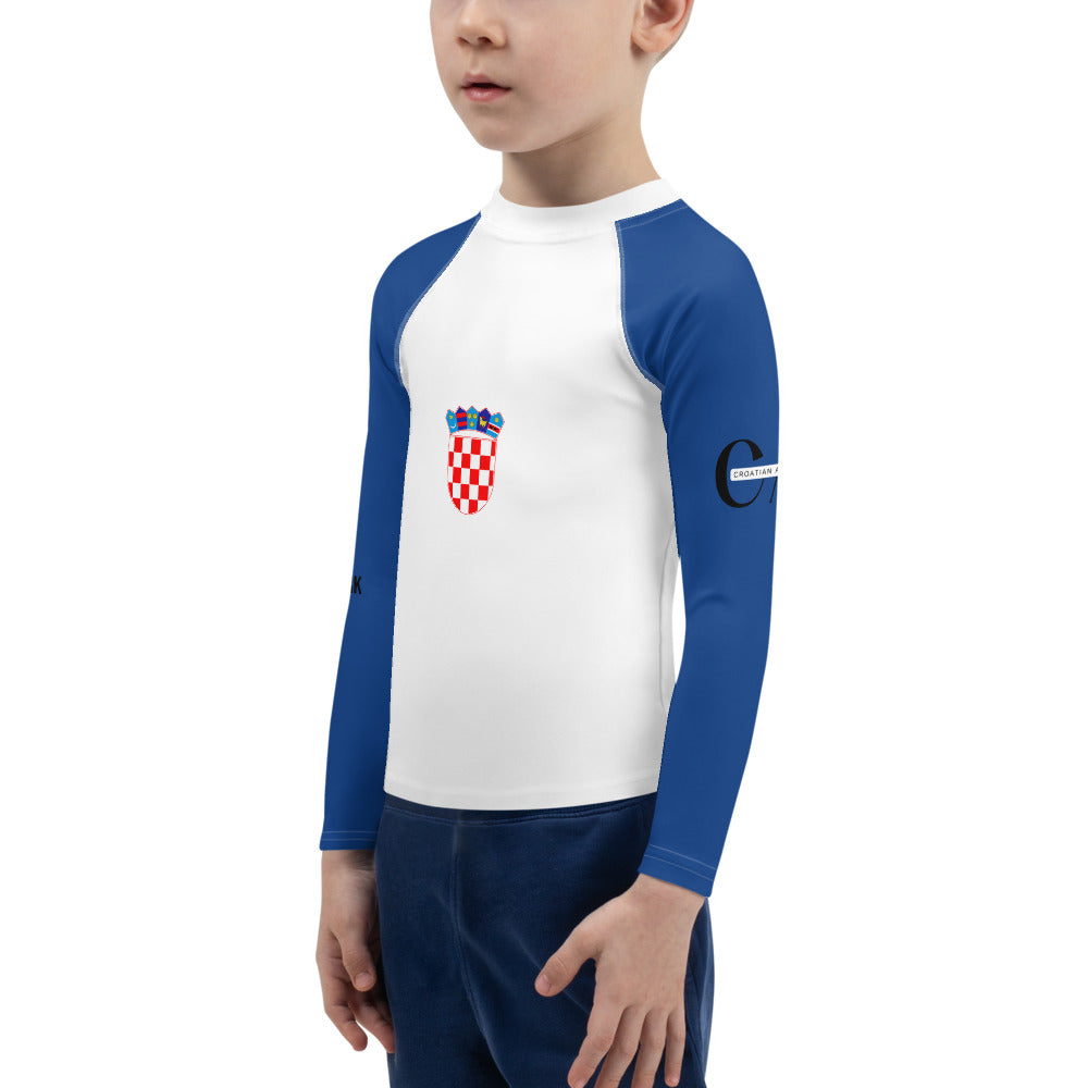 Croatian Apparel Dark Blue Kids Rash Guard