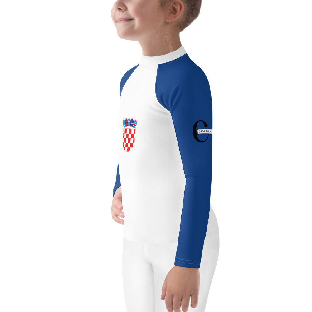 Croatian Apparel Dark Blue Kids Rash Guard