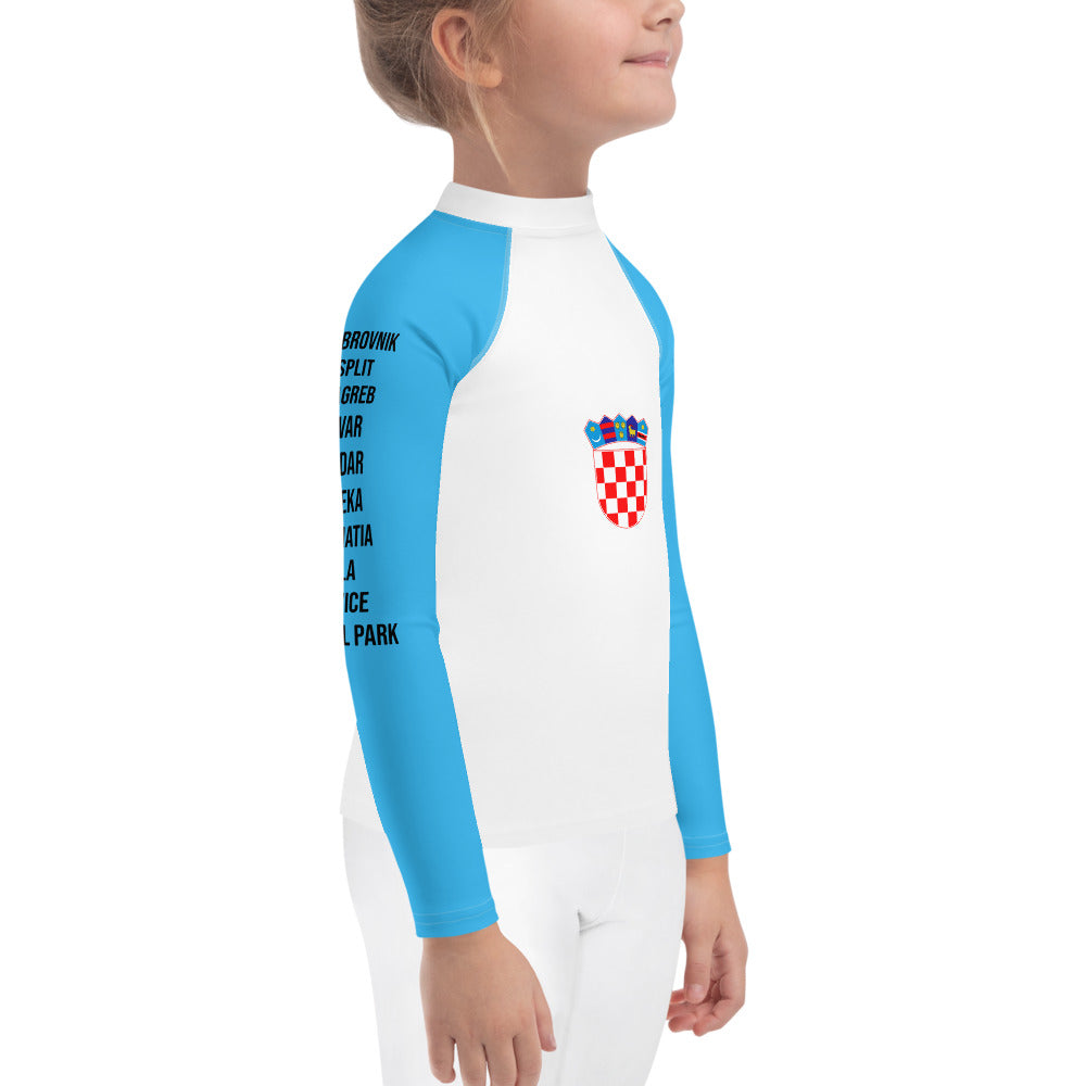 Croatian Apparel Light Blue Kids Rash Guard