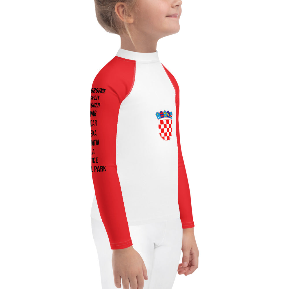 Croatian Apparel Red Kids Rash Guard
