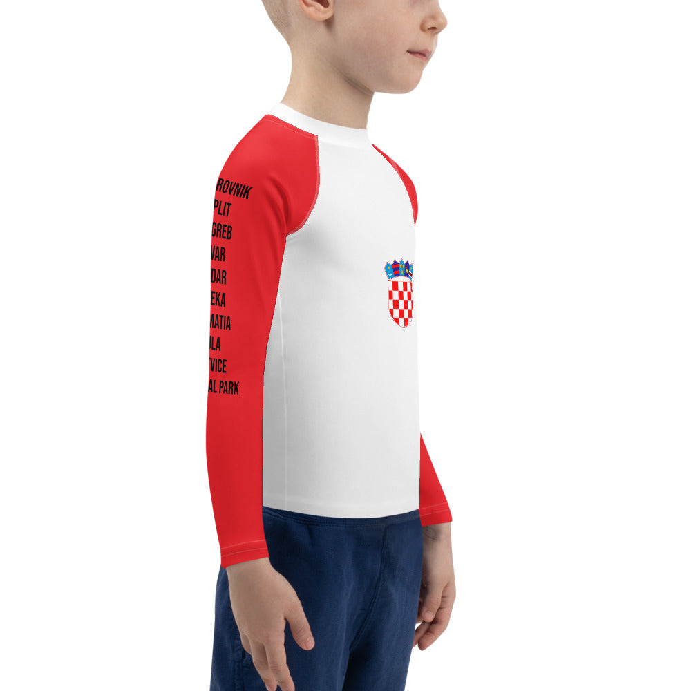 Croatian Apparel Red Kids Rash Guard