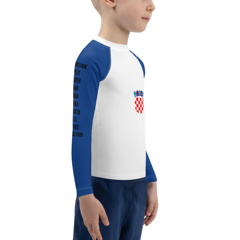 Croatian Apparel Dark Blue Kids Rash Guard