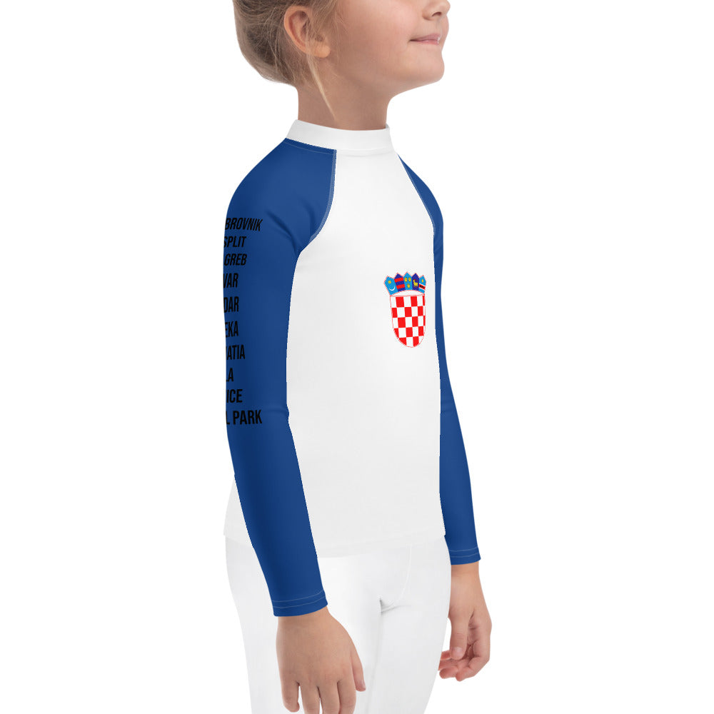 Croatian Apparel Dark Blue Kids Rash Guard