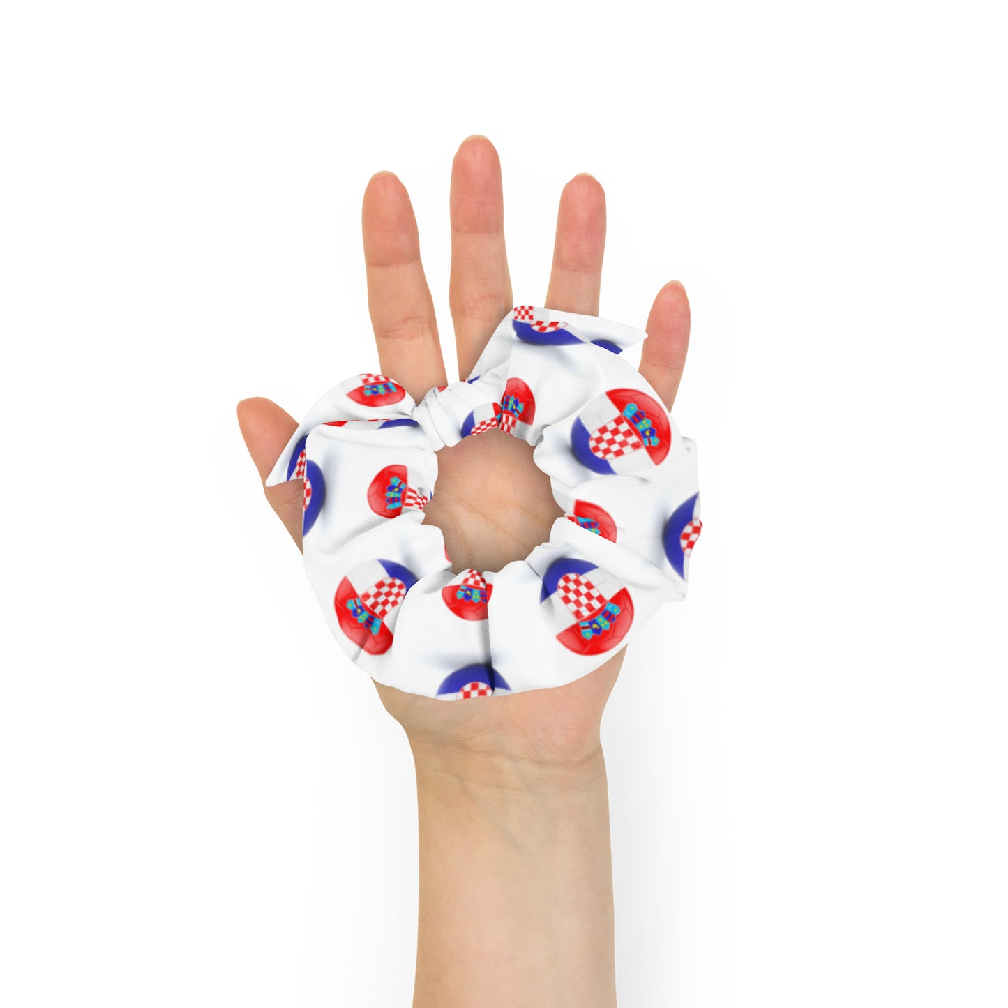 Croatian Football Ball Scrunchie