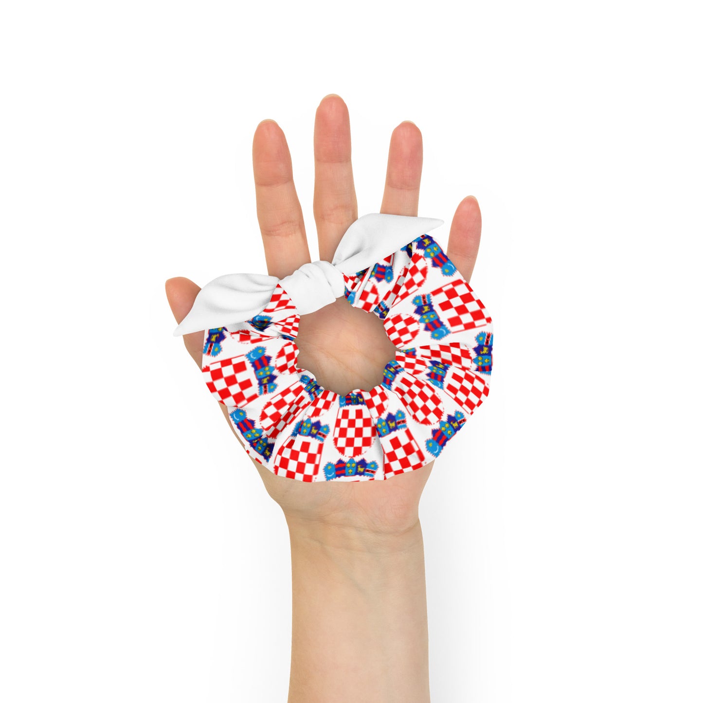 Croatian Apparel Grb White Scrunchie