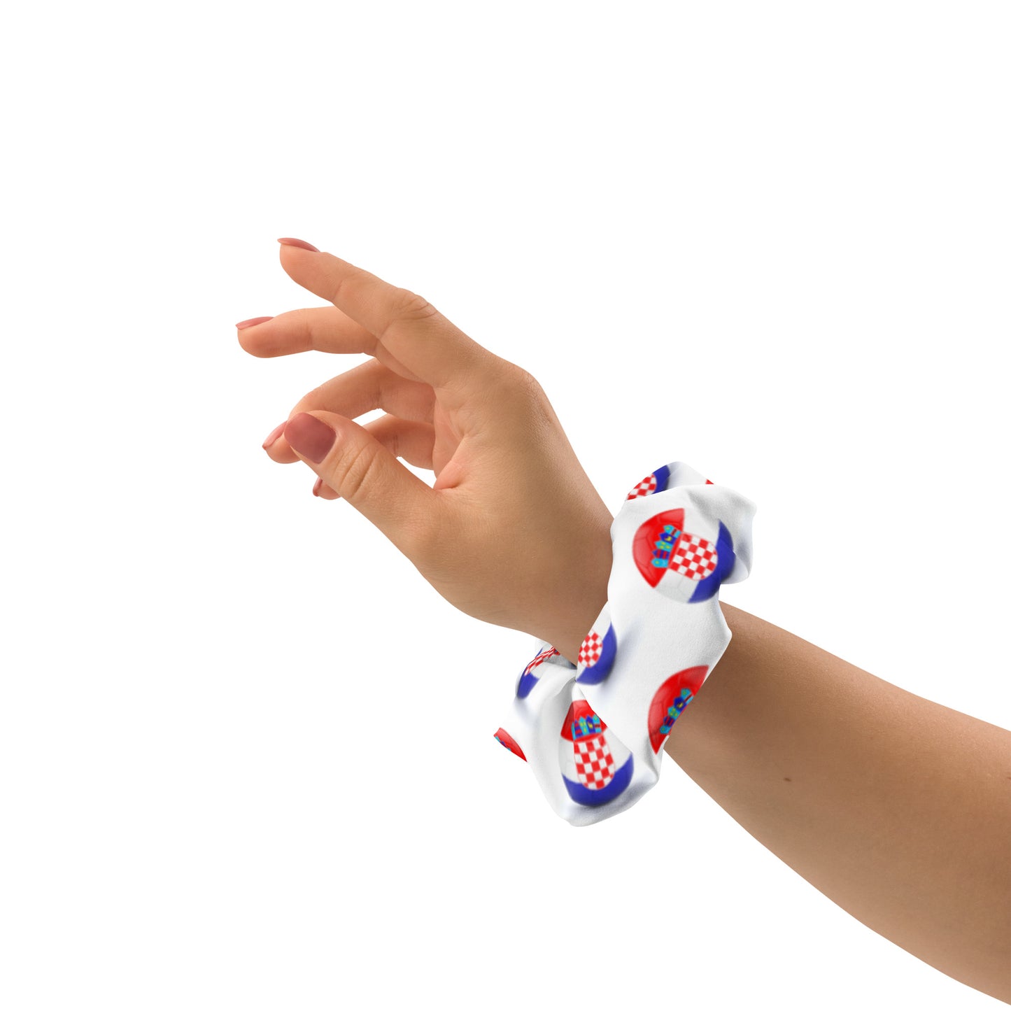 Croatian Football Ball Scrunchie