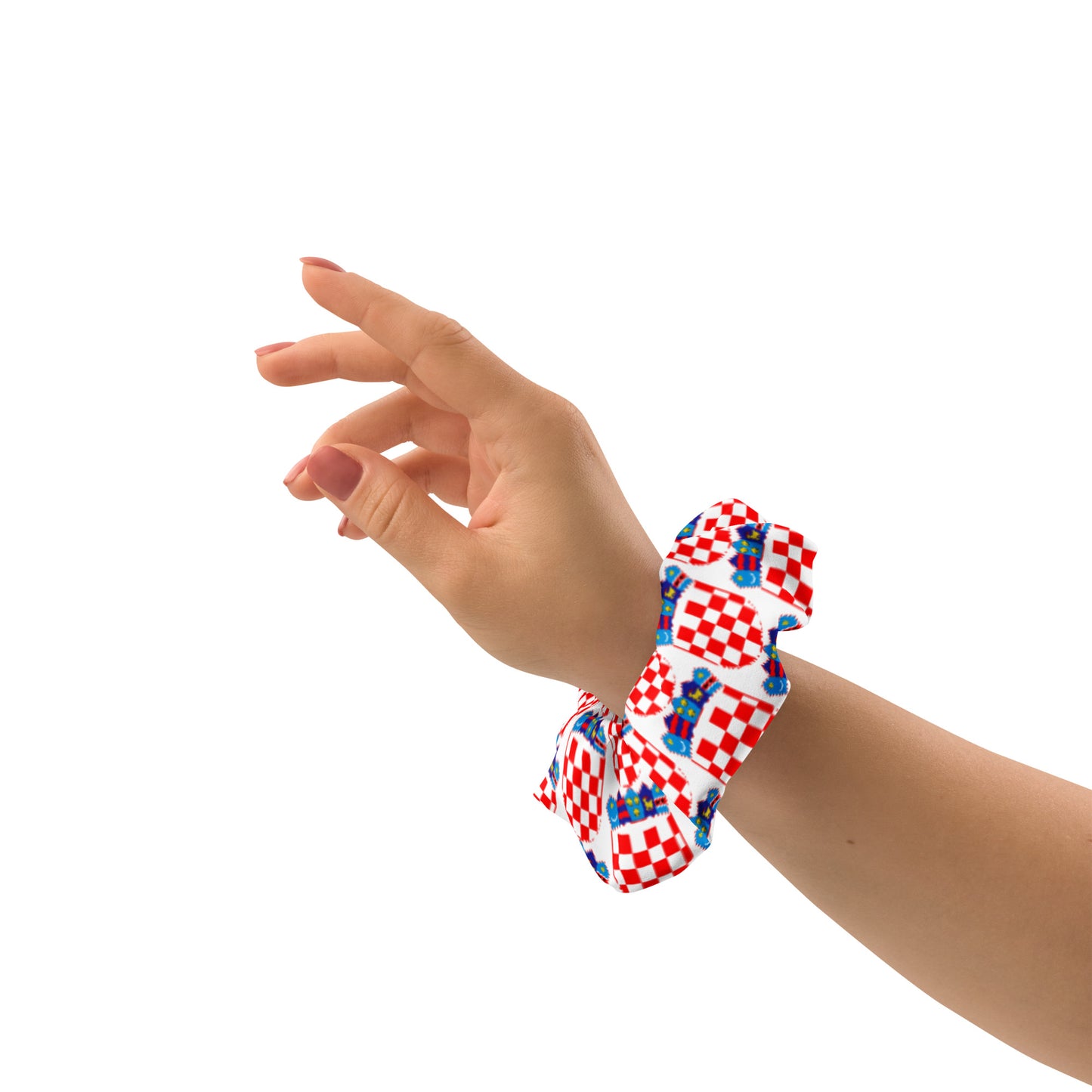 Croatian Apparel Grb White Scrunchie