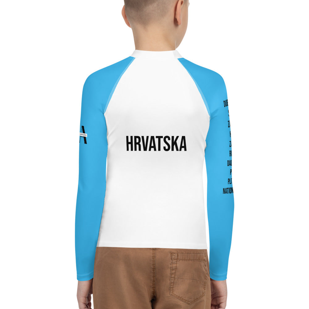 Croatian Apparel Sky Blue Youth Rash Guard
