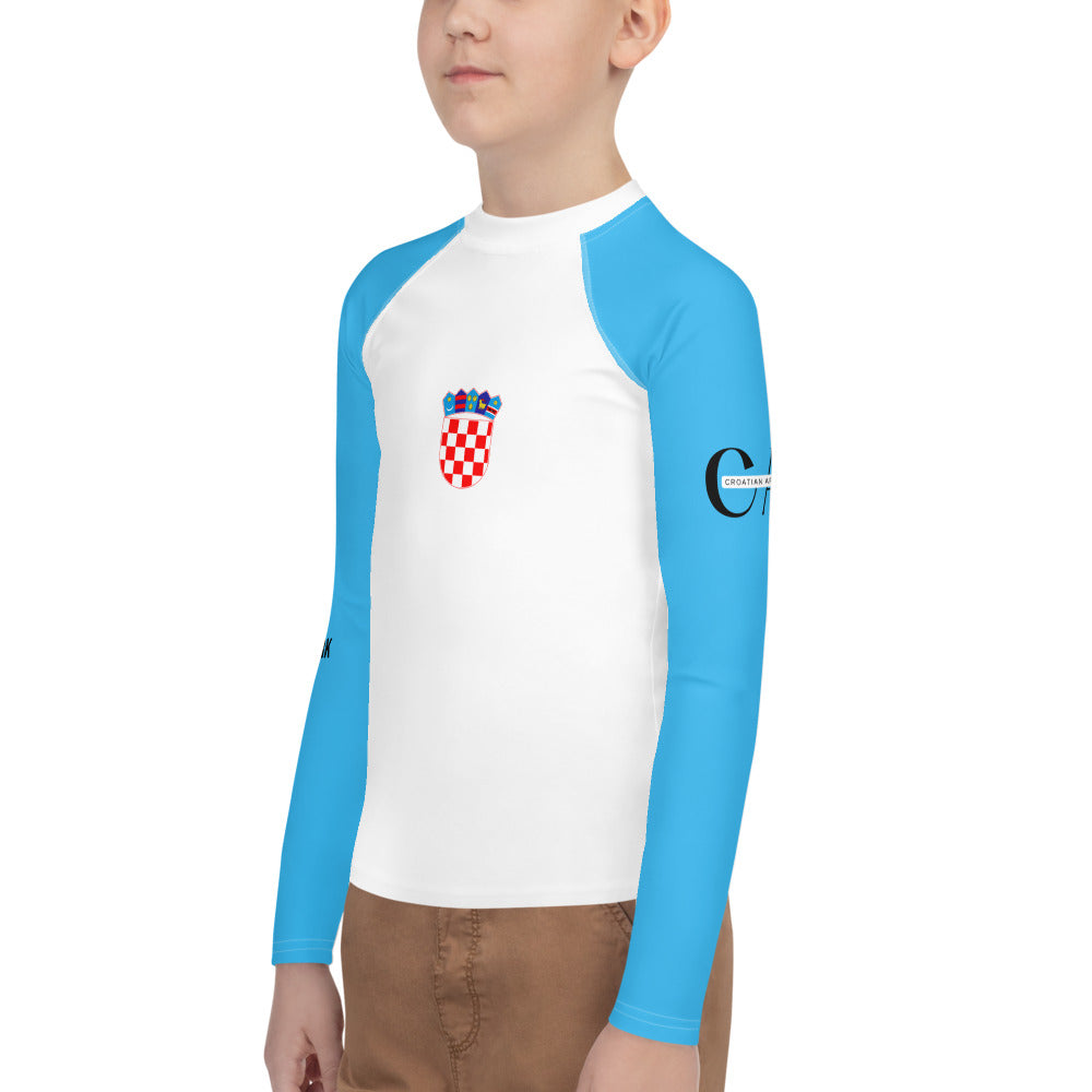 Croatian Apparel Sky Blue Youth Rash Guard