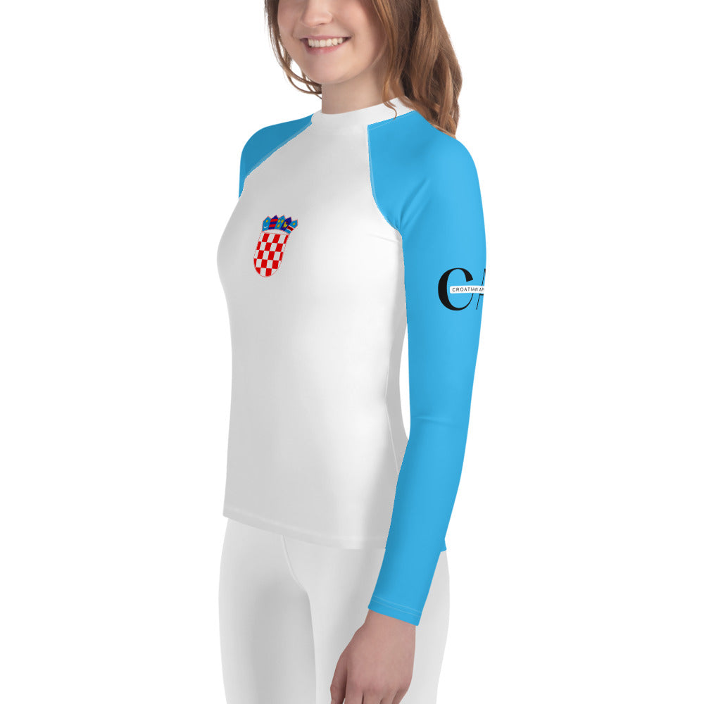 Croatian Apparel Sky Blue Youth Rash Guard