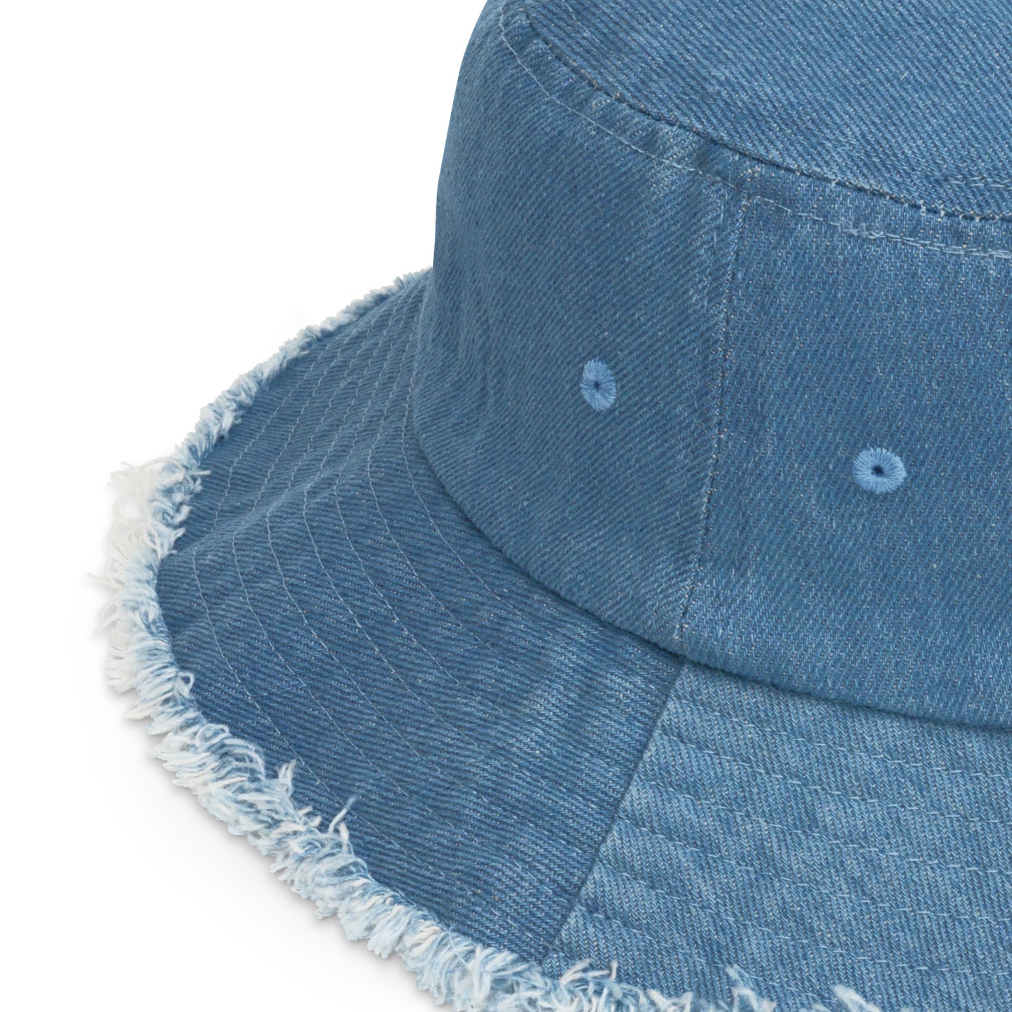 Unisex Bog i Hrvati Distressed denim bucket hat
