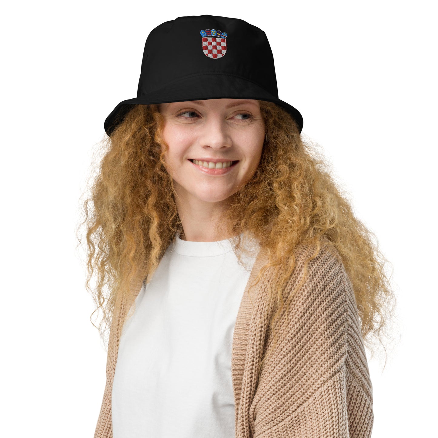 Croatian Grb Organic bucket hat