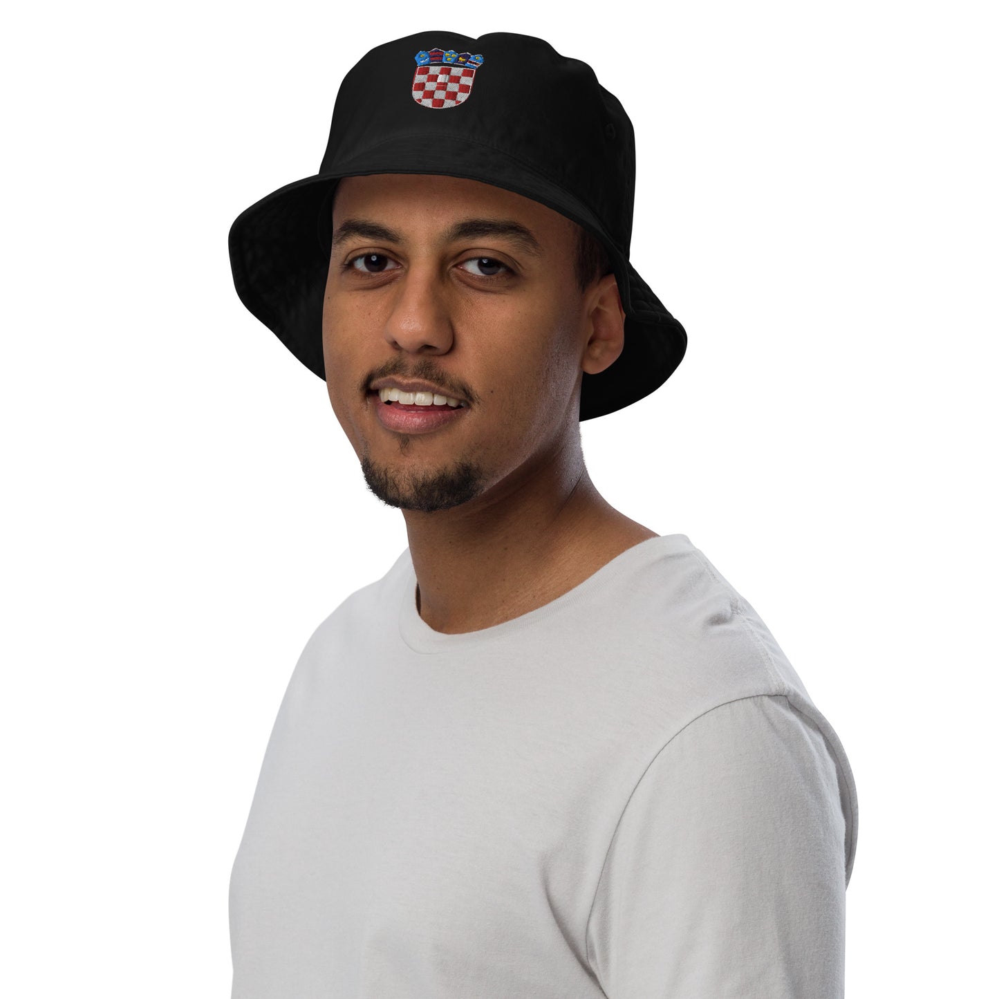 Croatian Grb Organic bucket hat