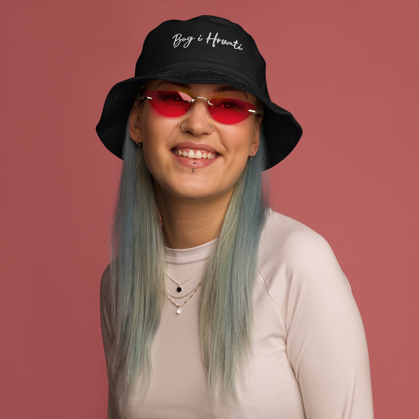Unisex Bog i Hrvati Organic bucket hat