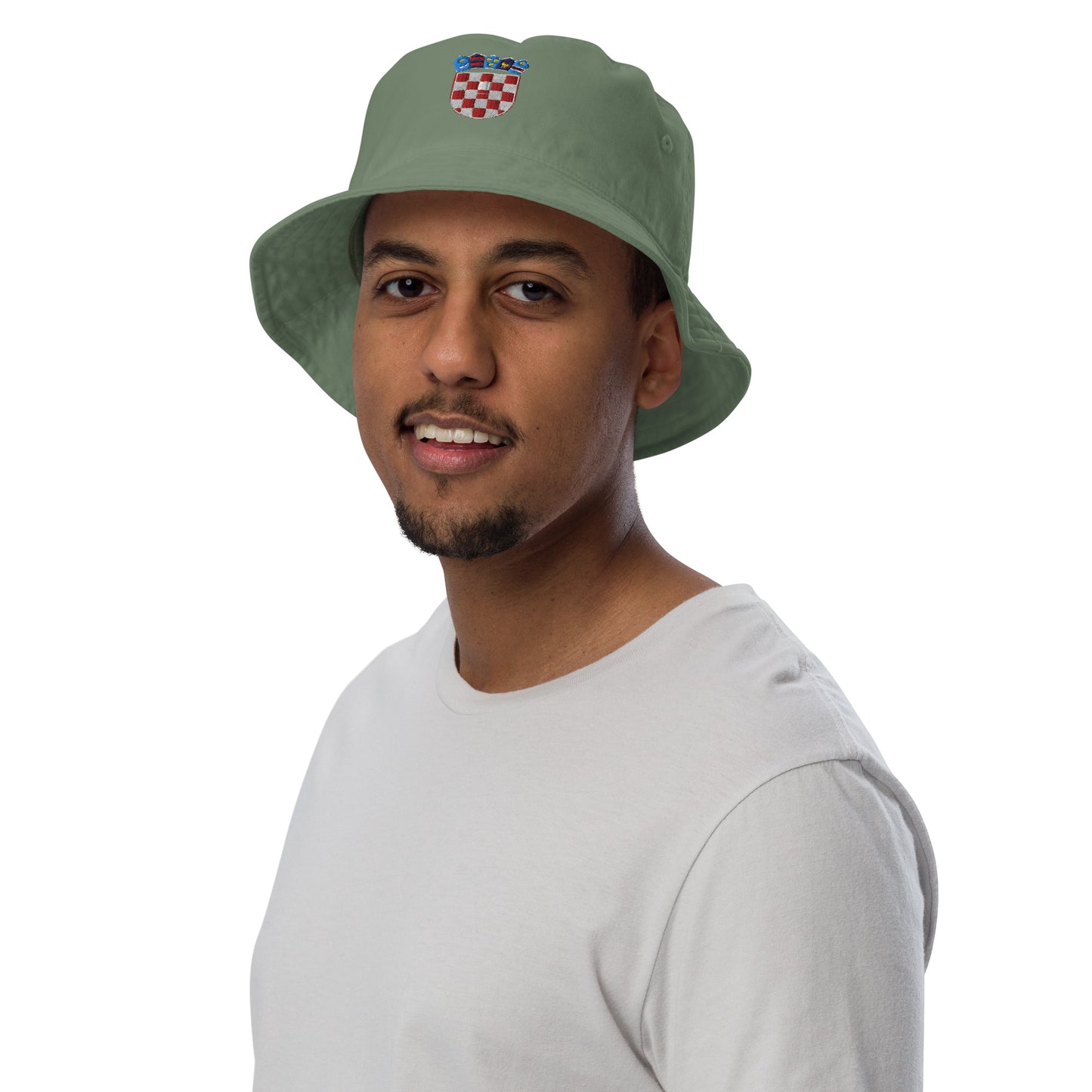 Croatian Grb Organic bucket hat