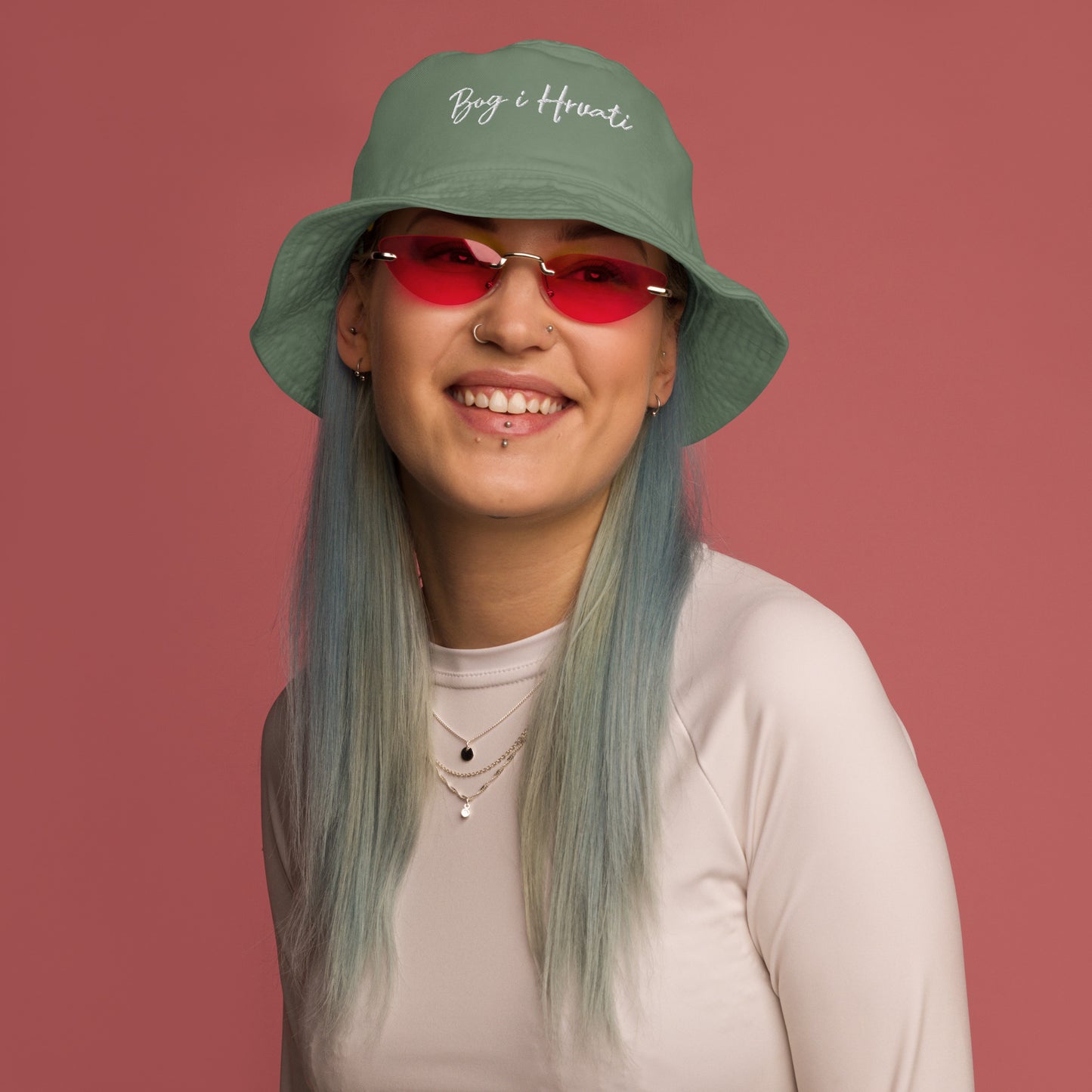 Unisex Bog i Hrvati Organic bucket hat