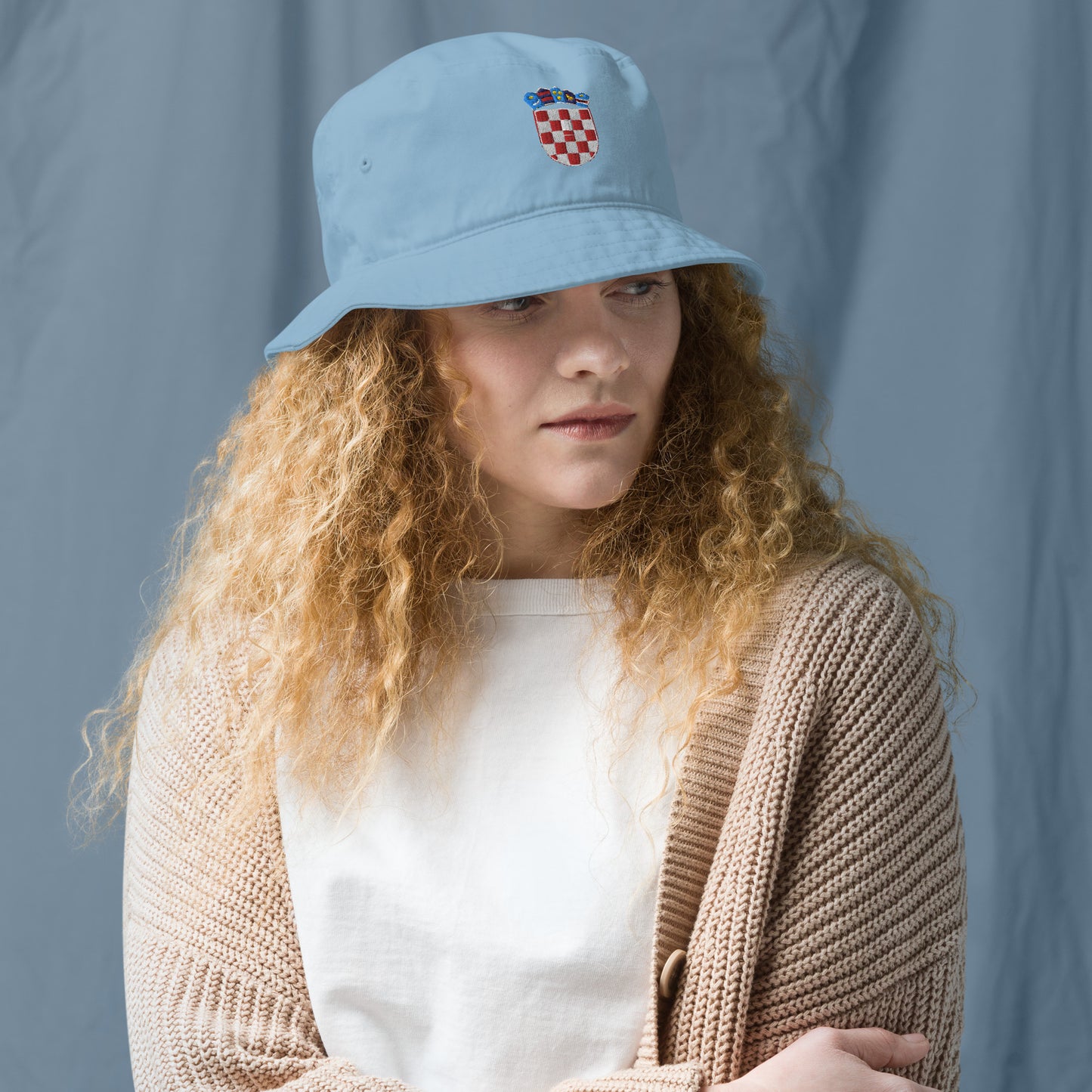 Croatian Grb Organic bucket hat