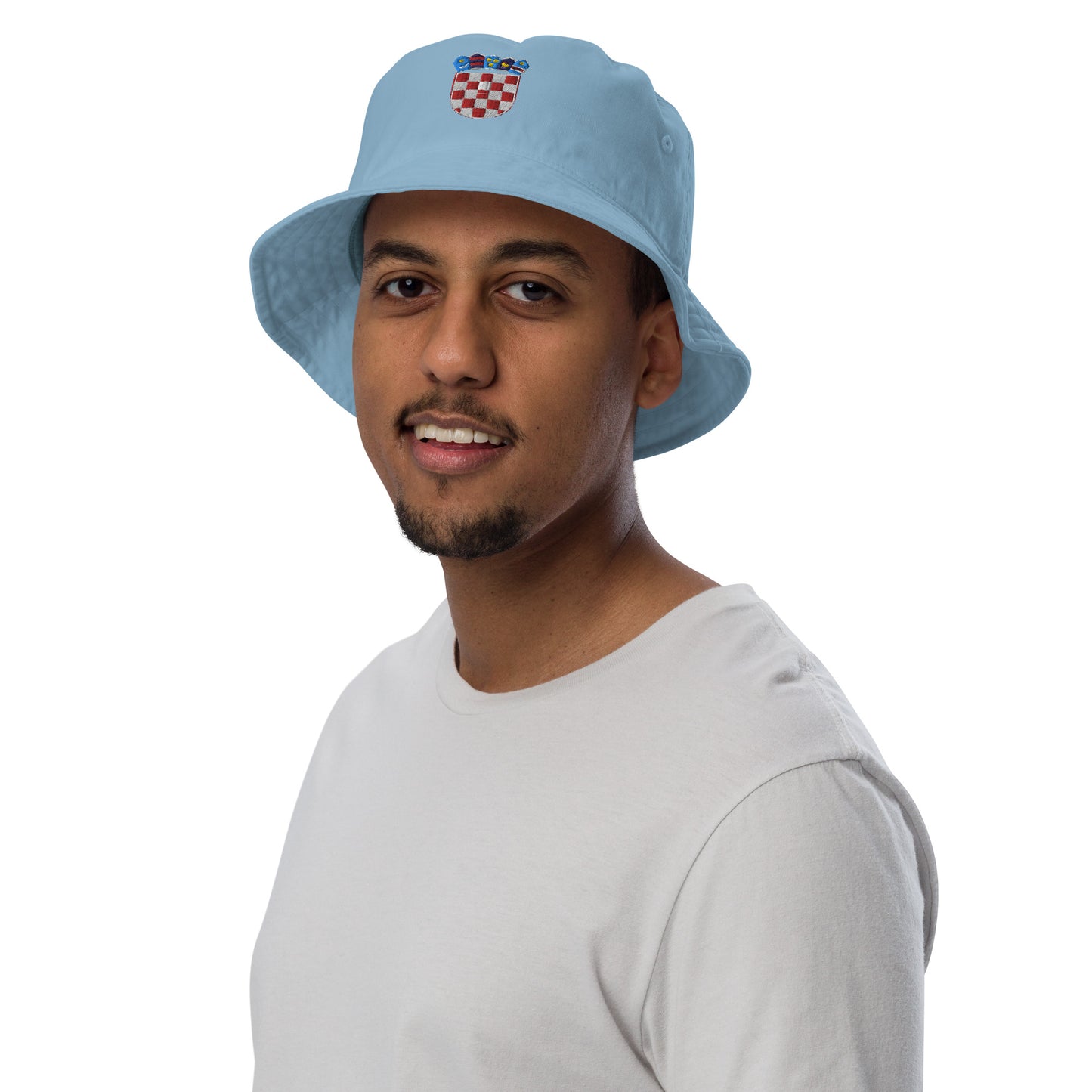 Croatian Grb Organic bucket hat