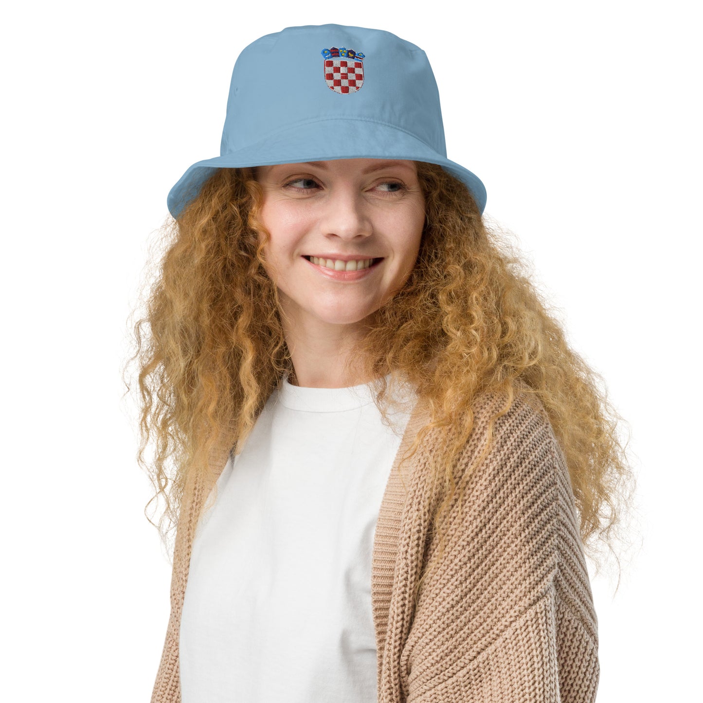 Croatian Grb Organic bucket hat