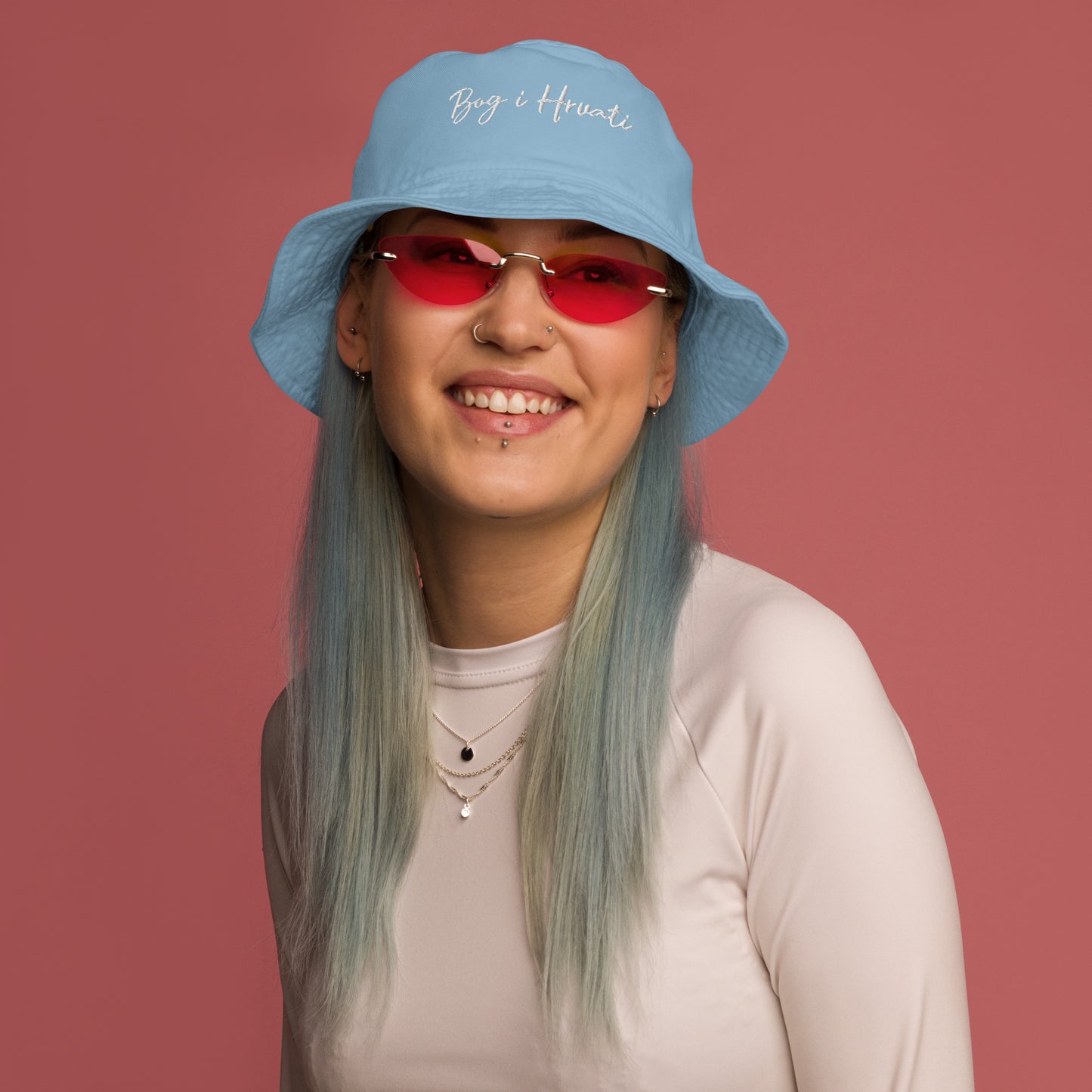 Unisex Bog i Hrvati Organic bucket hat