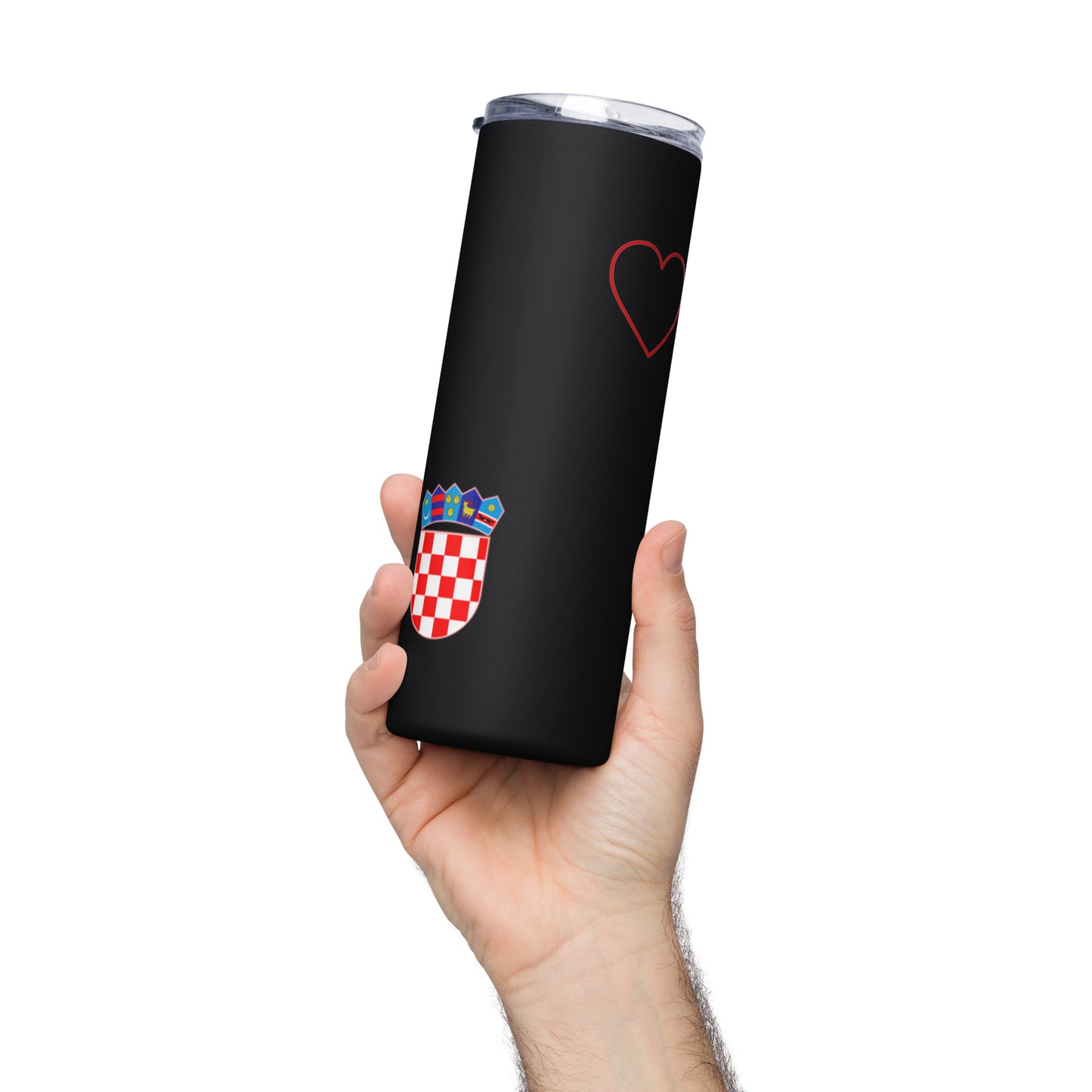 Hrvatska Grb Black Stainless steel tumbler
