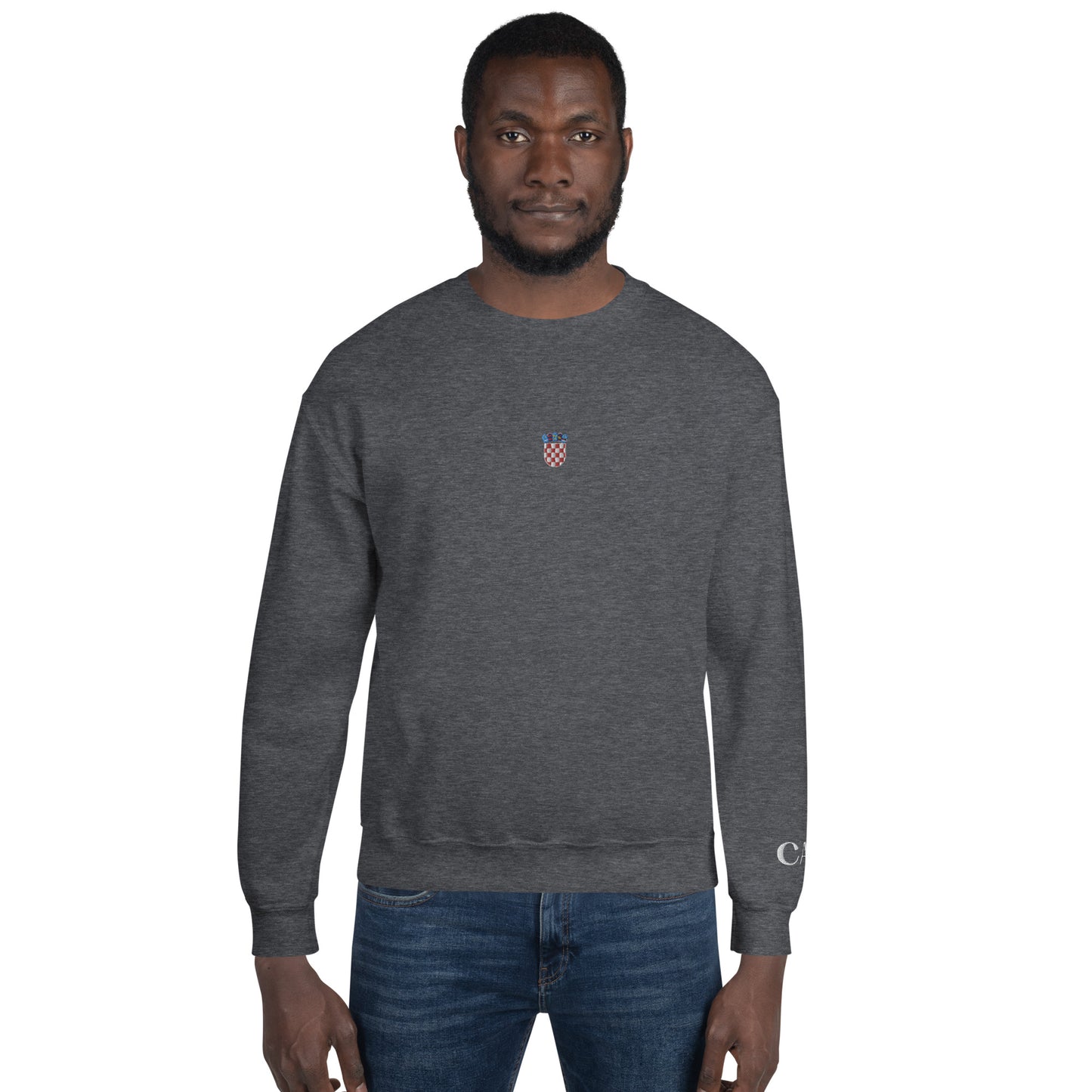 Essential Embroided Croatian Apparel Grb Unisex Sweatshirt