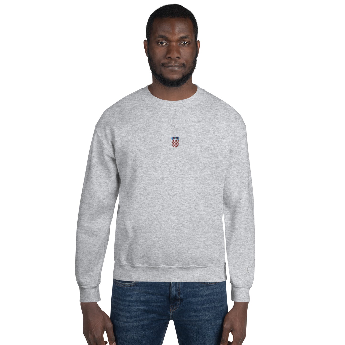 Essential Embroided Croatian Apparel Grb Unisex Sweatshirt