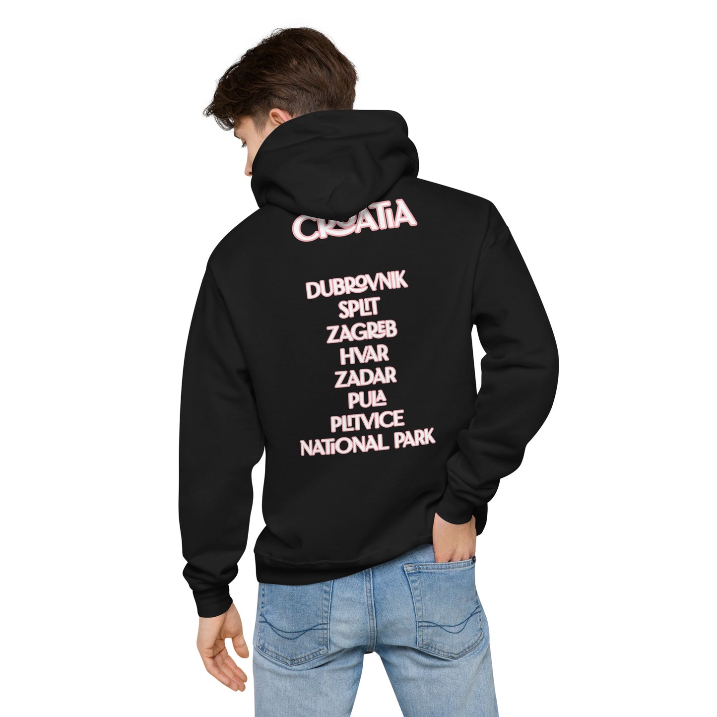 CA Croatia Cities Unisex fleece hoodie