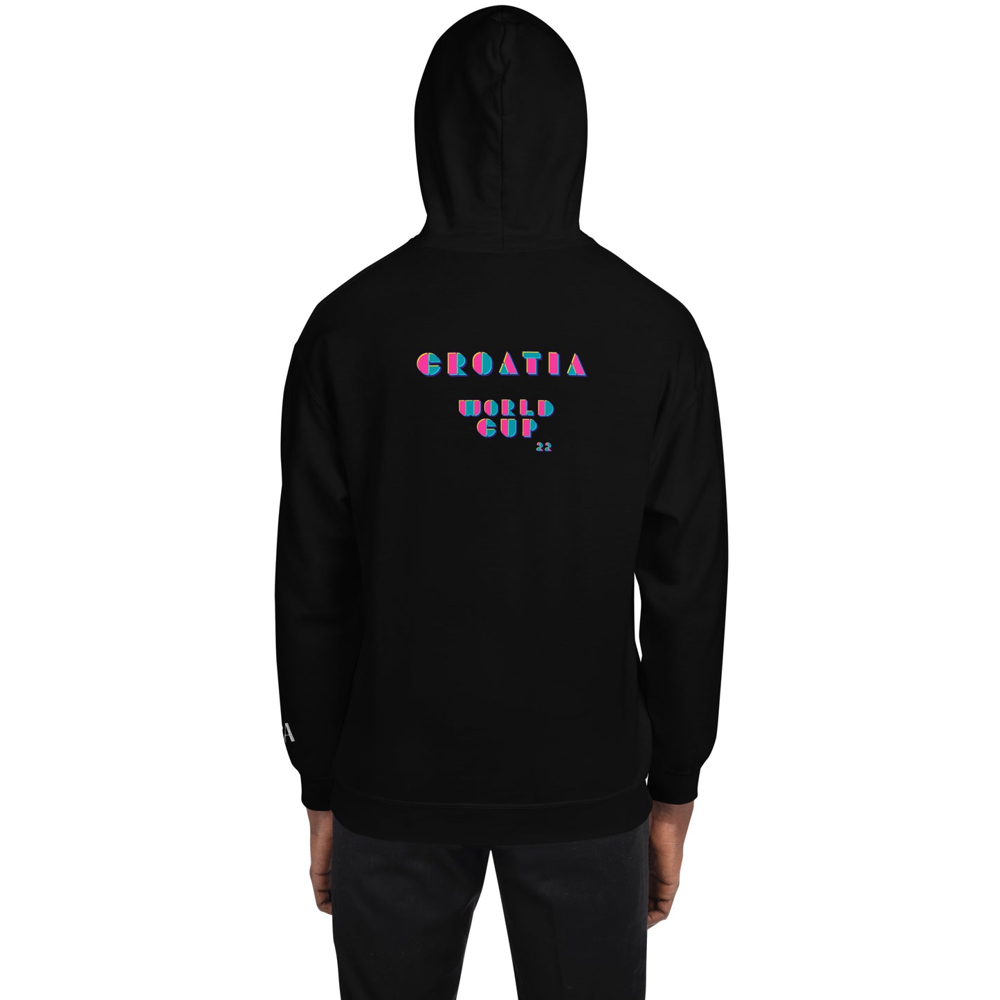 Unisex Retro World Cup 22 Hoodie Embroided Front