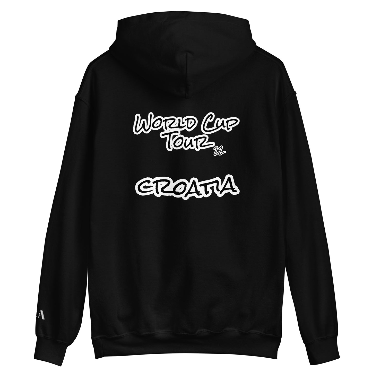 World Cup Tour 22 Croatian Unisex Hoodie - black writing