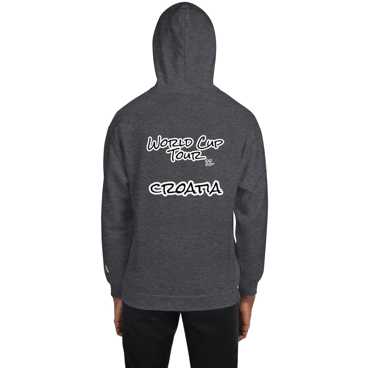 World Cup Tour 22 Croatian Unisex Hoodie - black writing