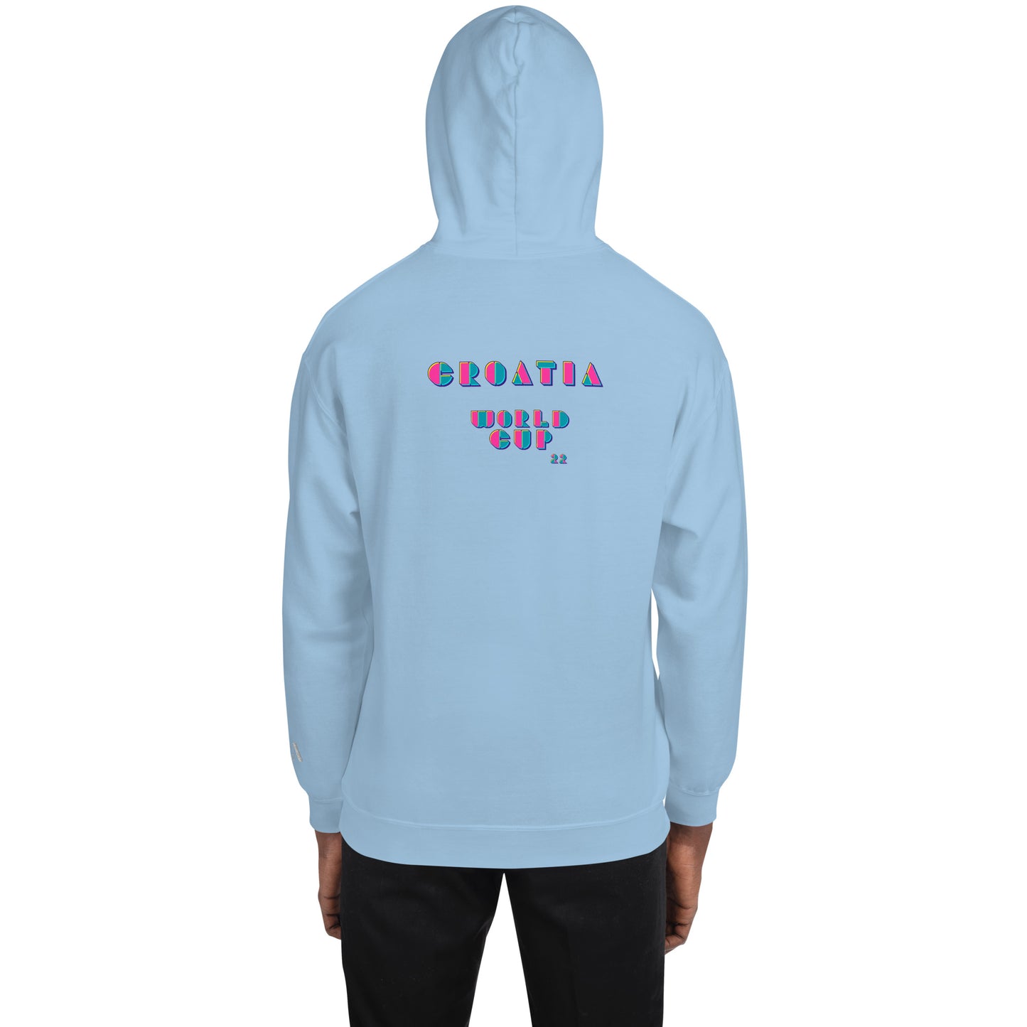 Unisex Retro World Cup 22 Hoodie Embroided Front