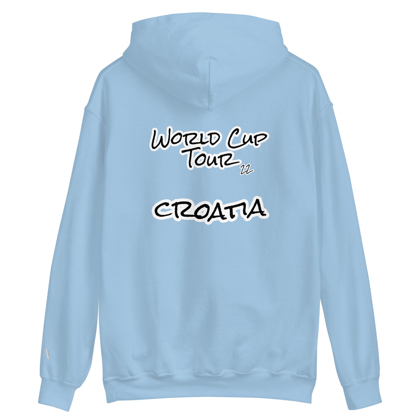 World Cup Tour 22 Croatian Unisex Hoodie - black writing