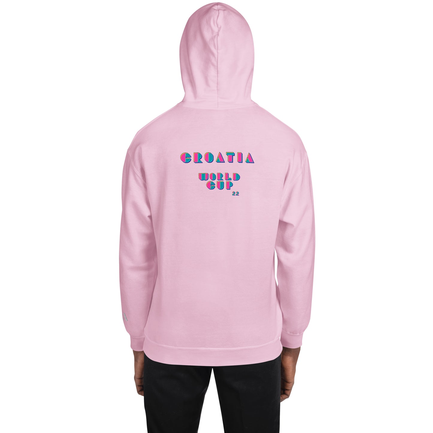 Unisex Retro World Cup 22 Hoodie Embroided Front
