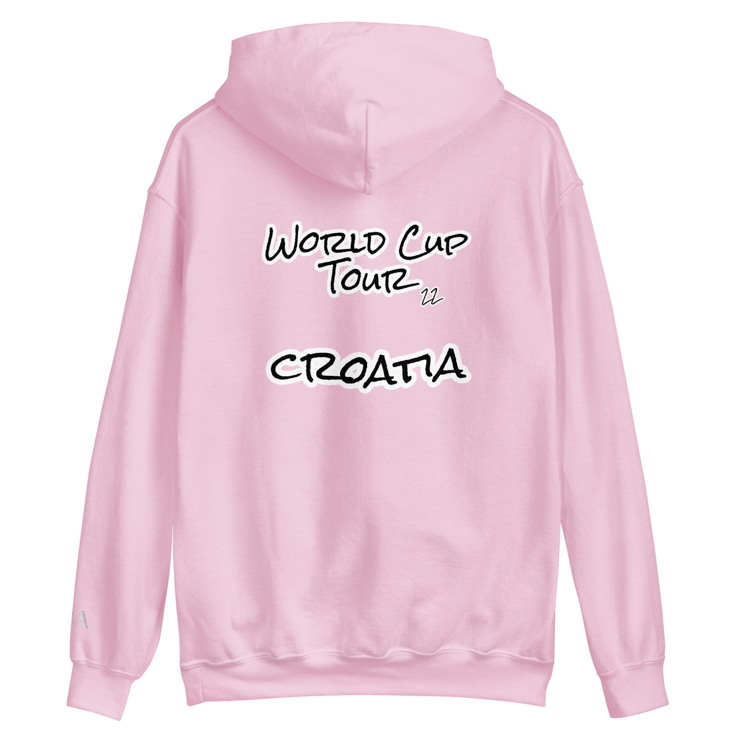 World Cup Tour 22 Croatian Unisex Hoodie - black writing