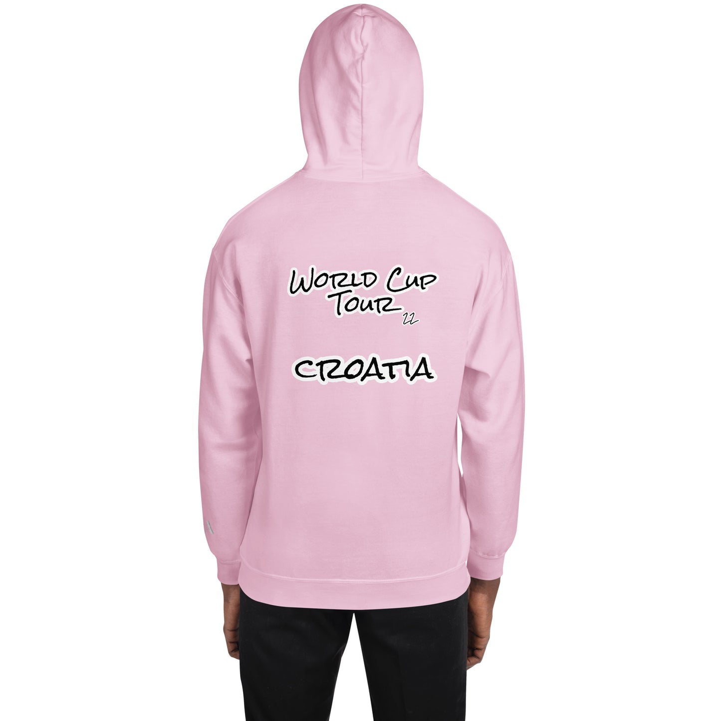 World Cup Tour 22 Croatian Unisex Hoodie - black writing